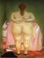 Femme agrafant son soutien gorge Fernando Botero
